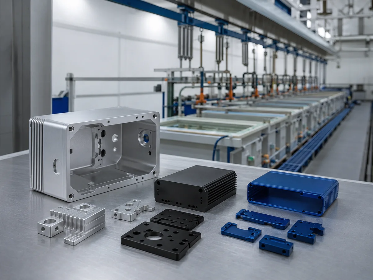Concept image illustrating the Aluminum anodizing process